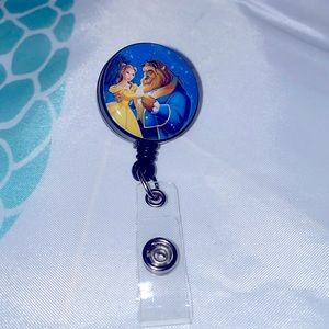 Beauty and the beast ID badge holder